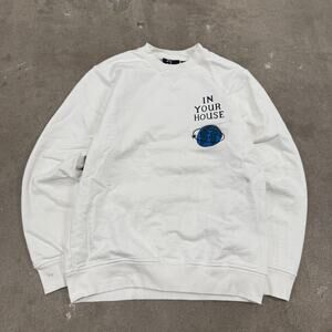 PARRA IN YOUR HOUSE SYSTEMS CORP HYPE CREWNECK MEDIUM WHITE STREETWEAR